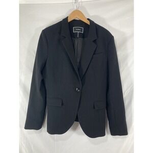 Vintage 80's Le Chateau Montreal Boxy Black Rayon Blazer - XL